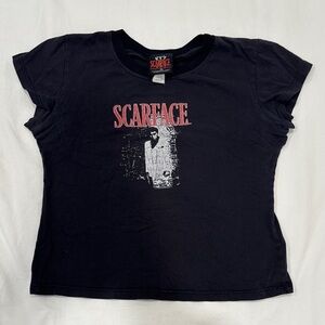 Graphic Black Crop Top